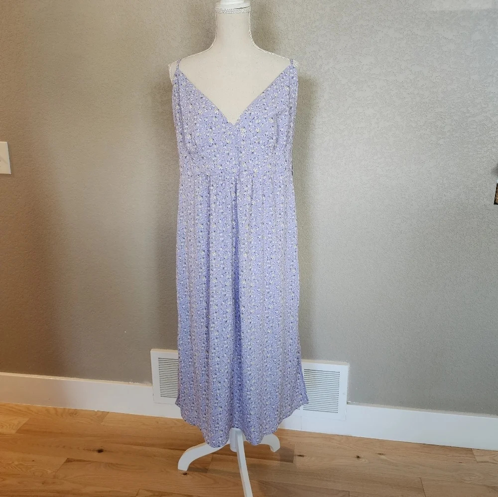 Forever 21 + size 3X floral dress open back New